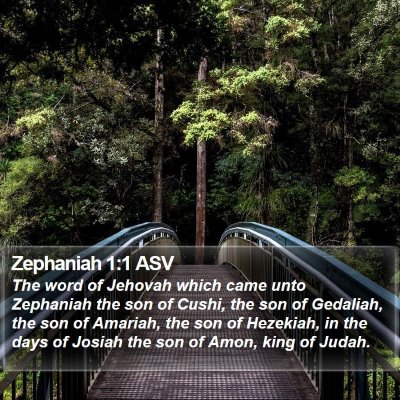 Zephaniah 1:1 ASV Bible Verse Image