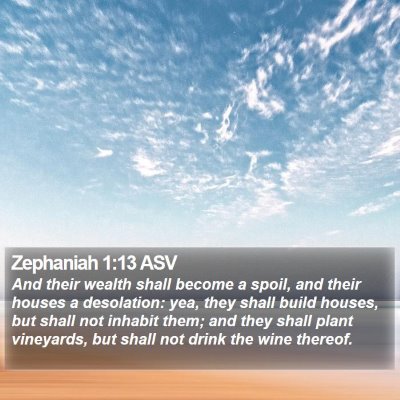 Zephaniah 1:13 ASV Bible Verse Image
