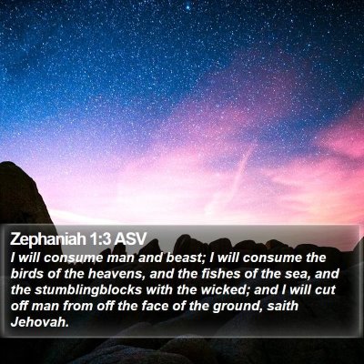 Zephaniah 1:3 ASV Bible Verse Image