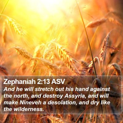 Zephaniah 2:13 ASV Bible Verse Image