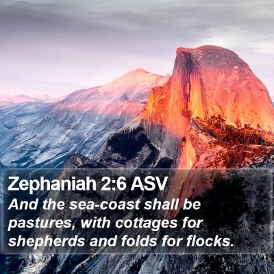 Zephaniah 2:6 ASV Bible Verse Image