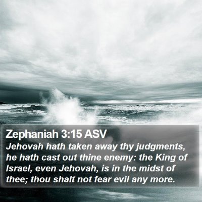 Zephaniah 3:15 ASV Bible Verse Image