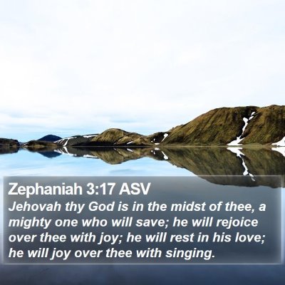 Zephaniah 3:17 ASV Bible Verse Image