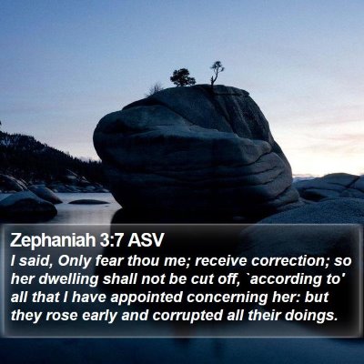 Zephaniah 3:7 ASV Bible Verse Image