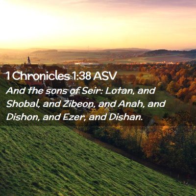 Picture 02 - 1 Chronicles 1:38 ASV - And the sons of Seir: Lotan, and Shobal, and - Bible Verse Picture