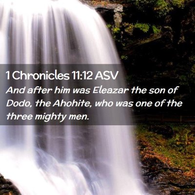 Picture 02 - 1 Chronicles 11:12 ASV - And after him was Eleazar the son of Dodo, the - Bible Verse Picture