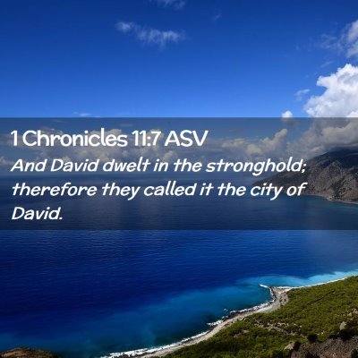 Picture 02 - 1 Chronicles 11:7 ASV - And David dwelt in the stronghold; therefore they - Bible Verse Picture