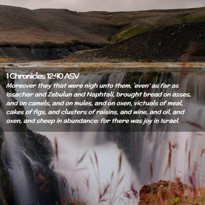 Picture 02 - 1 Chronicles 12:40 ASV - Moreover they that were nigh unto them, `even' as - Bible Verse Picture