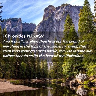 Picture 02 - 1 Chronicles 14:15 ASV - And it shall be, when thou hearest the sound of - Bible Verse Picture