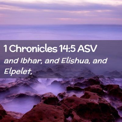 Picture 02 - 1 Chronicles 14:5 ASV - and Ibhar, and Elishua, and - Bible Verse Picture