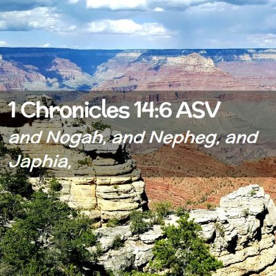 Picture 02 - 1 Chronicles 14:6 ASV - and Nogah, and Nepheg, and - Bible Verse Picture