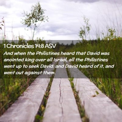 Picture 02 - 1 Chronicles 14:8 ASV - And when the Philistines heard that David was - Bible Verse Picture
