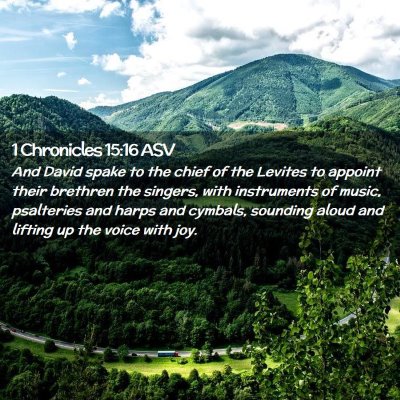 Picture 02 - 1 Chronicles 15:16 ASV - And David spake to the chief of the Levites to - Bible Verse Picture