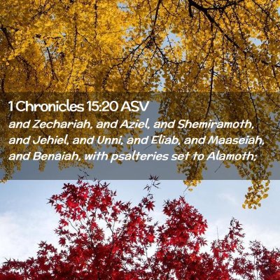 Picture 02 - 1 Chronicles 15:20 ASV - and Zechariah, and Aziel, and Shemiramoth, and - Bible Verse Picture