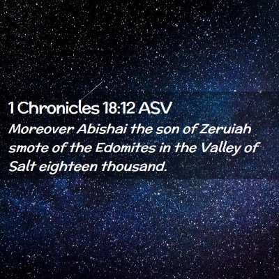 Picture 02 - 1 Chronicles 18:12 ASV - Moreover Abishai the son of Zeruiah smote of the - Bible Verse Picture