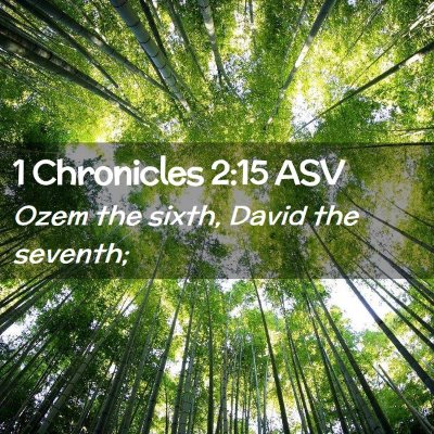 Picture 02 - 1 Chronicles 2:15 ASV - Ozem the sixth, David the - Bible Verse Picture