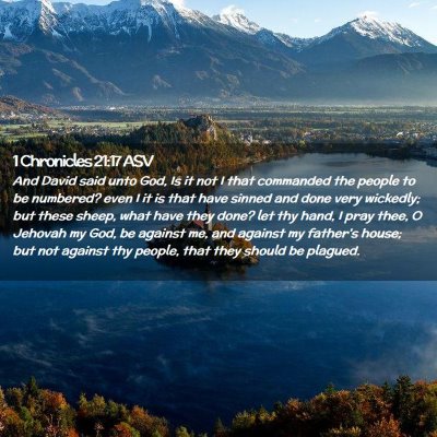 Picture 02 - 1 Chronicles 21:17 ASV - And David said unto God, Is it not I that - Bible Verse Picture