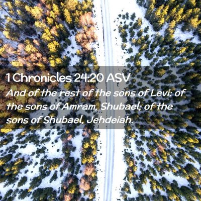 Picture 02 - 1 Chronicles 24:20 ASV - And of the rest of the sons of Levi: of the sons - Bible Verse Picture