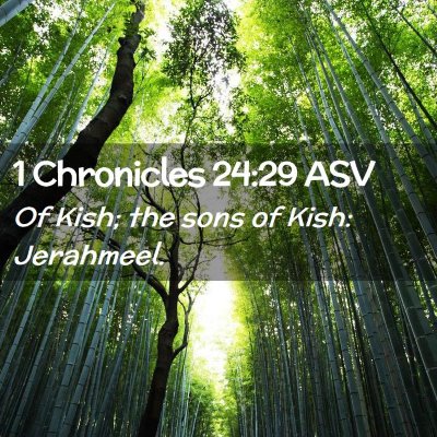 Picture 02 - 1 Chronicles 24:29 ASV - Of Kish; the sons of Kish: - Bible Verse Picture