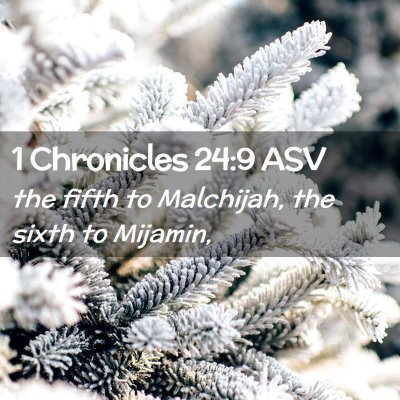 Picture 02 - 1 Chronicles 24:9 ASV - the fifth to Malchijah, the sixth to - Bible Verse Picture