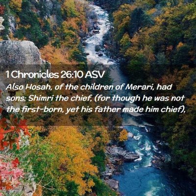 Picture 02 - 1 Chronicles 26:10 ASV - Also Hosah, of the children of Merari, had sons: - Bible Verse Picture