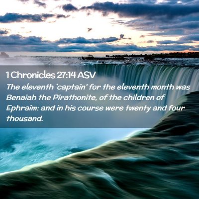Picture 02 - 1 Chronicles 27:14 ASV - The eleventh `captain' for the eleventh month was - Bible Verse Picture