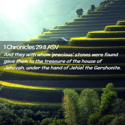 Picture 02 - 1 Chronicles 29:8 ASV - And they with whom `precious' stones were found - Bible Verse Picture