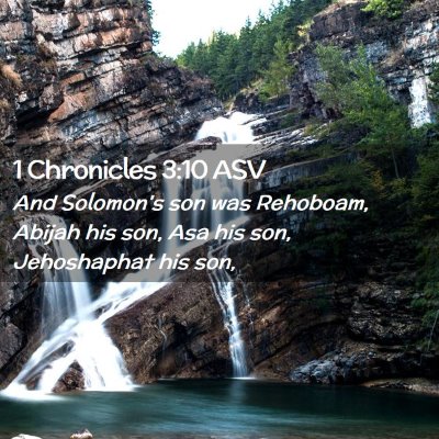 Picture 02 - 1 Chronicles 3:10 ASV - And Solomon's son was Rehoboam, Abijah his son, - Bible Verse Picture