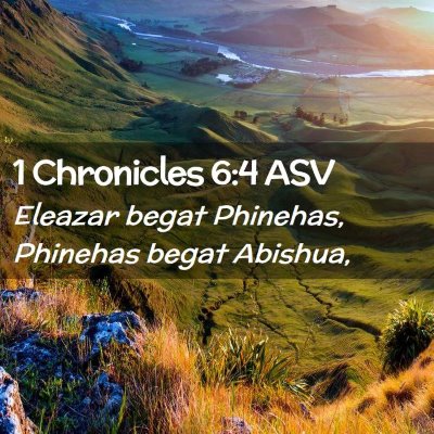 Picture 02 - 1 Chronicles 6:4 ASV - Eleazar begat Phinehas, Phinehas begat - Bible Verse Picture