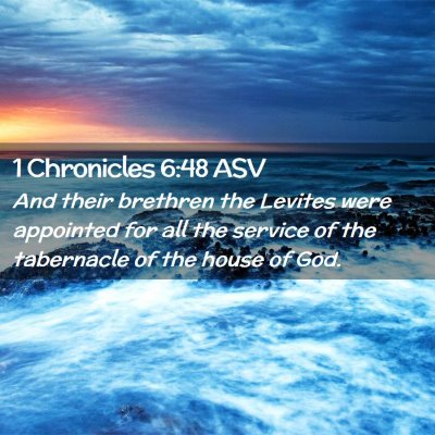 Picture 02 - 1 Chronicles 6:48 ASV - And their brethren the Levites were appointed for - Bible Verse Picture