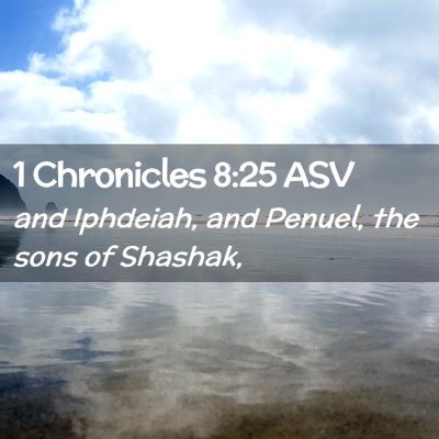 Picture 02 - 1 Chronicles 8:25 ASV - and Iphdeiah, and Penuel, the sons of - Bible Verse Picture