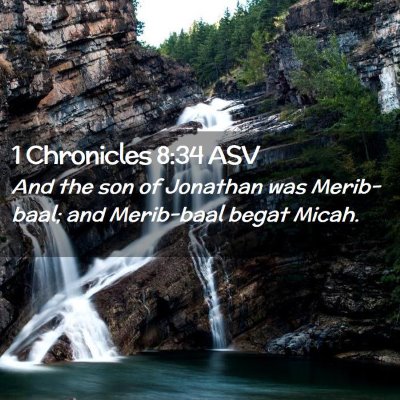 Picture 02 - 1 Chronicles 8:34 ASV - And the son of Jonathan was Merib-baal; and - Bible Verse Picture