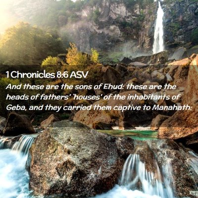 Picture 02 - 1 Chronicles 8:6 ASV - And these are the sons of Ehud: these are the - Bible Verse Picture