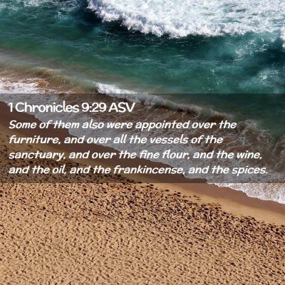 Picture 02 - 1 Chronicles 9:29 ASV - Some of them also were appointed over the - Bible Verse Picture