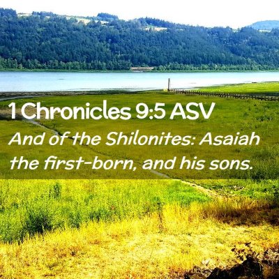 Picture 02 - 1 Chronicles 9:5 ASV - And of the Shilonites: Asaiah the first-born, and - Bible Verse Picture