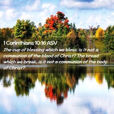 Picture 02 - 1 Corinthians 10:16 ASV - The cup of blessing which we bless, is it not a - Bible Verse Picture