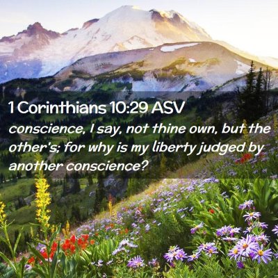 Picture 02 - 1 Corinthians 10:29 ASV - conscience, I say, not thine own, but the - Bible Verse Picture
