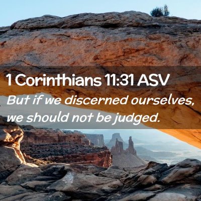 Picture 02 - 1 Corinthians 11:31 ASV - But if we discerned ourselves, we should not be - Bible Verse Picture