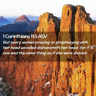 Picture 02 - 1 Corinthians 11:5 ASV - But every woman praying or prophesying with her - Bible Verse Picture