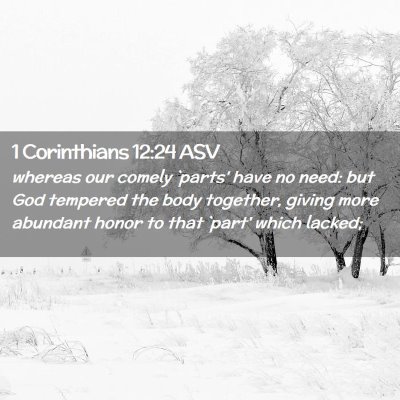 Picture 02 - 1 Corinthians 12:24 ASV - whereas our comely `parts' have no need: but God - Bible Verse Picture