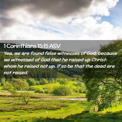 Picture 02 - 1 Corinthians 15:15 ASV - Yea, we are found false witnesses of God; because - Bible Verse Picture