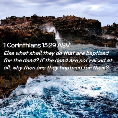 Picture 02 - 1 Corinthians 15:29 ASV - Else what shall they do that are baptized for the - Bible Verse Picture
