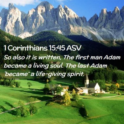 Picture 02 - 1 Corinthians 15:45 ASV - So also it is written, The first man Adam became - Bible Verse Picture