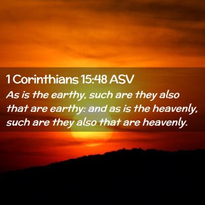 Picture 02 - 1 Corinthians 15:48 ASV - As is the earthy, such are they also that are - Bible Verse Picture