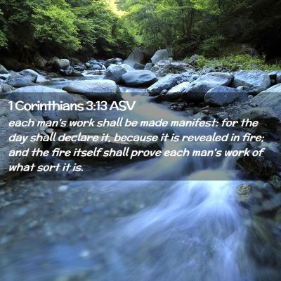 Picture 02 - 1 Corinthians 3:13 ASV - each man's work shall be made manifest: for the - Bible Verse Picture