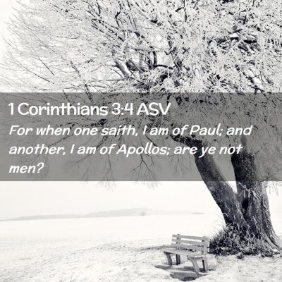 Picture 02 - 1 Corinthians 3:4 ASV - For when one saith, I am of Paul; and another, I - Bible Verse Picture