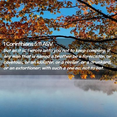 Picture 02 - 1 Corinthians 5:11 ASV - but as it is, I wrote unto you not to keep - Bible Verse Picture