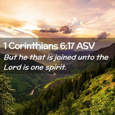 Picture 02 - 1 Corinthians 6:17 ASV - But he that is joined unto the Lord is one - Bible Verse Picture