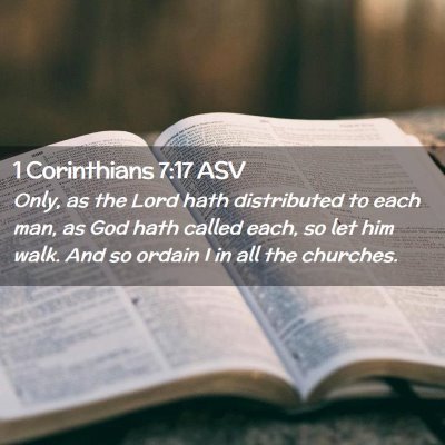 Picture 02 - 1 Corinthians 7:17 ASV - Only, as the Lord hath distributed to each man, - Bible Verse Picture
