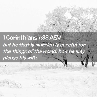 Picture 02 - 1 Corinthians 7:33 ASV - but he that is married is careful for the things - Bible Verse Picture